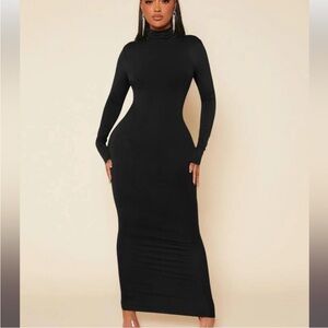 SHEIN Classic Brown Long Sleeve Dress